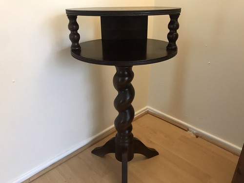 French oak flat back table - french,