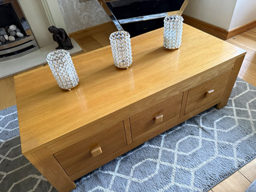 Solid oak coffee table - solid,
