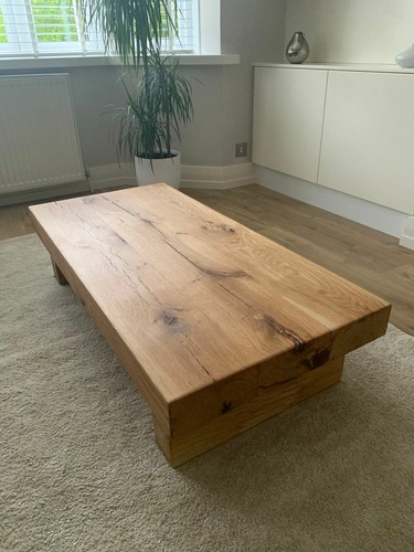 Oak beam coffee table - oak,