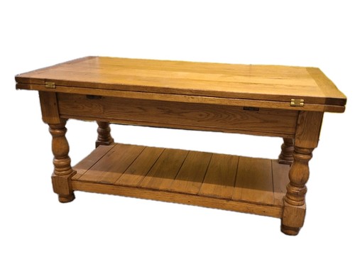 Vintage solid oak extending - "vintage,