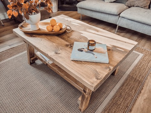 Chunky coffee table rustic - coffee,