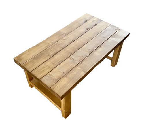 Chunky solid wood coffee table - chunky,