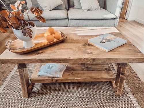 Chunky coffee table - coffee,